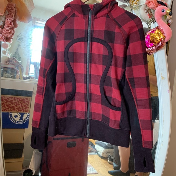 RARE Plaid Lululemon Scuba Hoodie - Picture 2 of 11